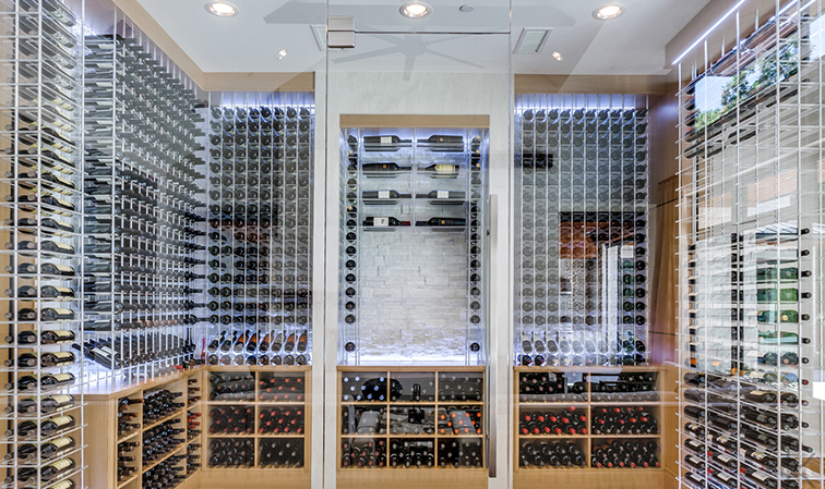 Wine room flows with home design